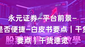 永元证券—平台前景—开户是否便捷—白皮书要点｜干货速览